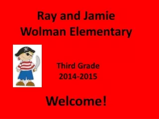 Ray and Jamie Wolman Elementary   Third Grade   2014-2015 Welcome!