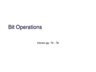 Bit  Operations