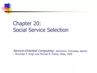 Chapter 20: Social Service Selection