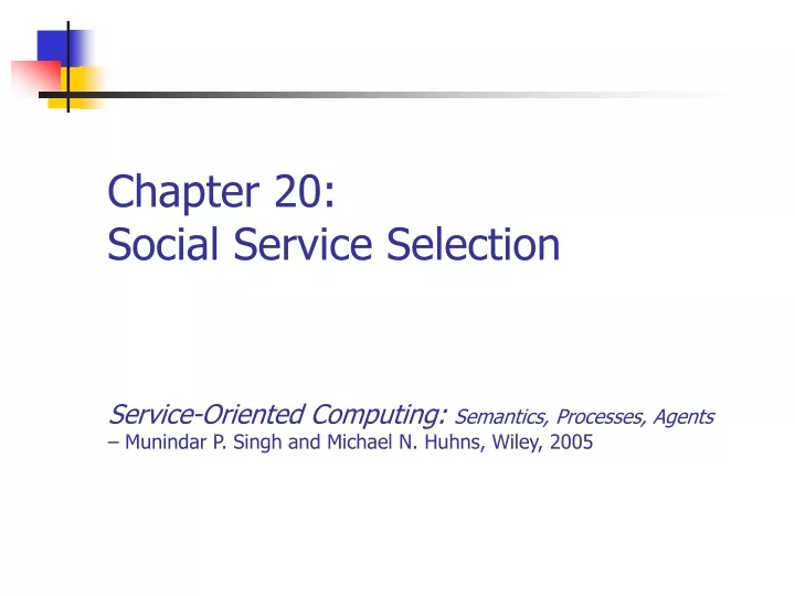 chapter 20 social service selection