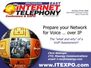 Prepare your Network for Voice … over IP