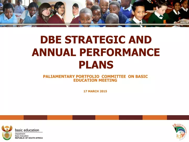 dbe strategic and annual performance plans