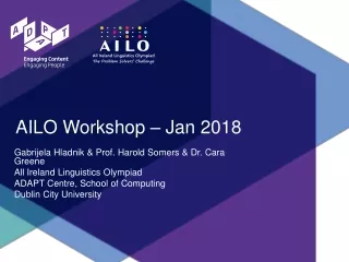 AILO Workshop – Jan 2018