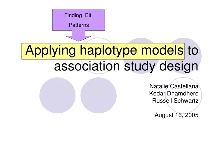 applying haplotype models to association study design
