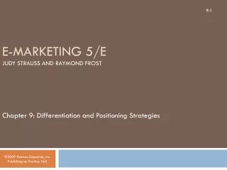 E-Marketing  5/E Judy  Strauss and  Raymond Frost