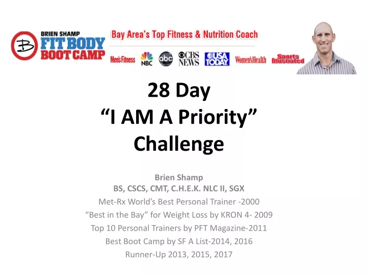 28 day i am a priority challenge