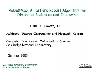 RobustMap: A Fast and Robust Algorithm for Dimension Reduction and Clustering