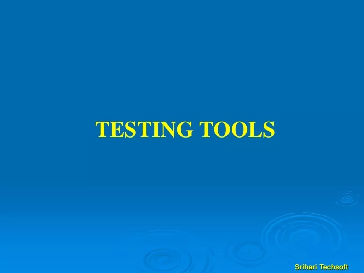 testing tools