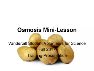 Osmosis Mini-Lesson