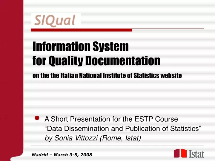 information system for quality documentation