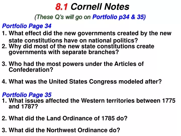8 1 cornell notes