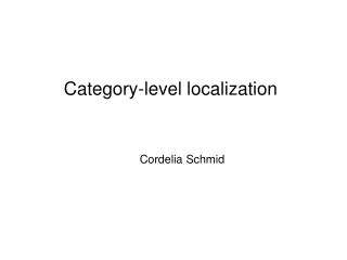 Category-level localization