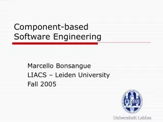 Component-based  Software Engineering