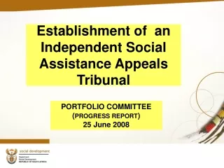 Establishment of  an Independent Social Assistance Appeals Tribunal