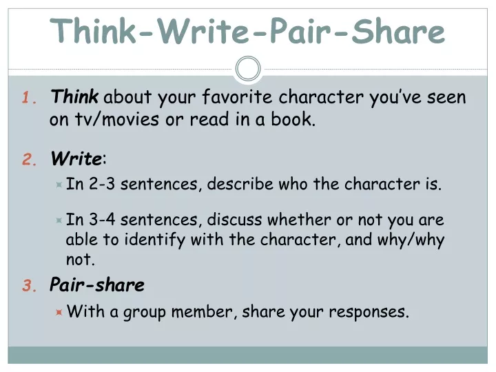 think write pair share