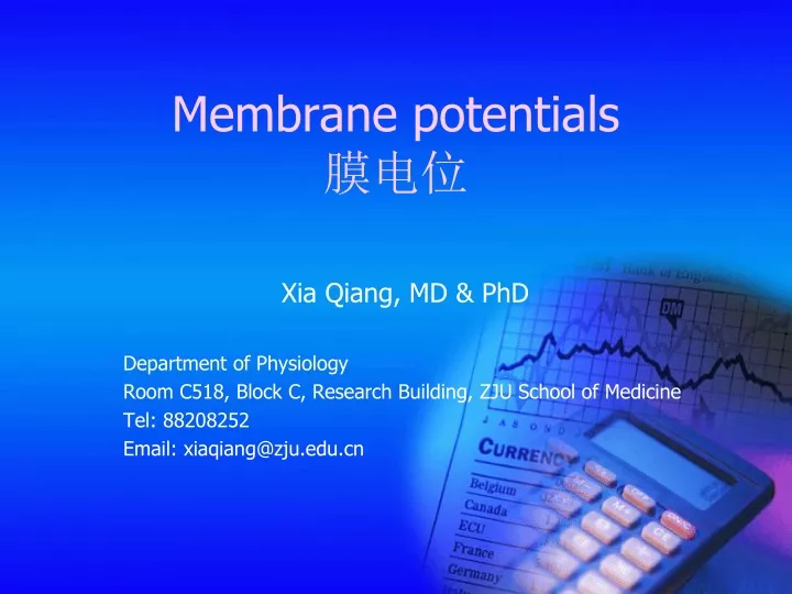 membrane potentials