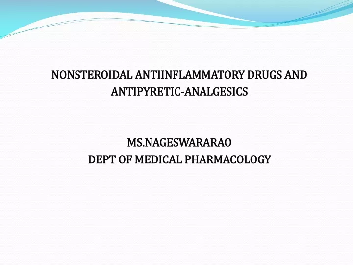 nonsteroidal antiinflammatory drugs