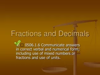 Fractions and Decimals