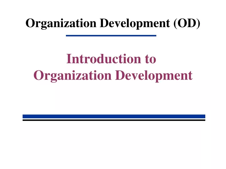 organization development od