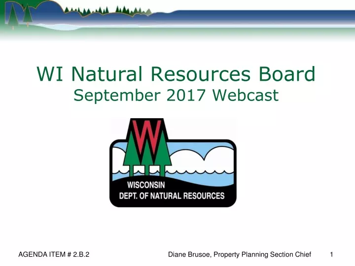 wi natural resources board september 2017 webcast