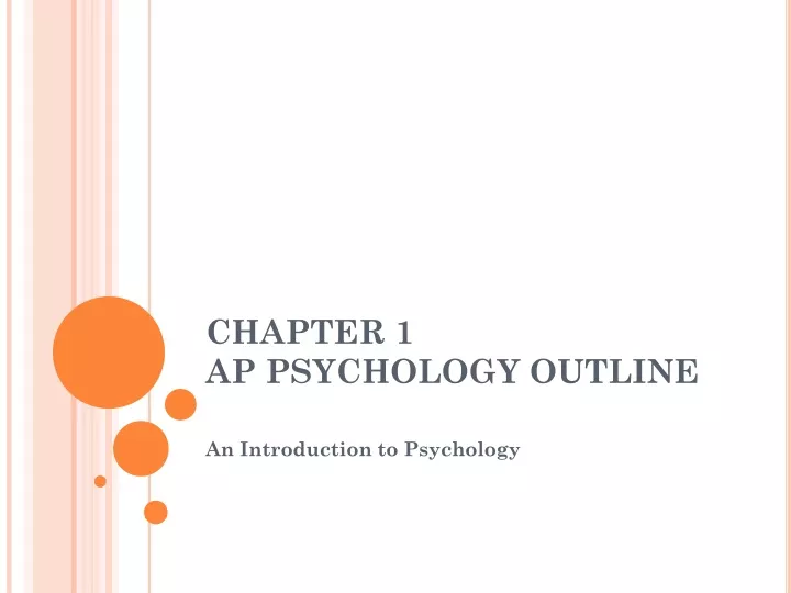 chapter 1 ap psychology outline