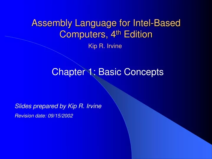 assembly language for intel based computers 4 th edition