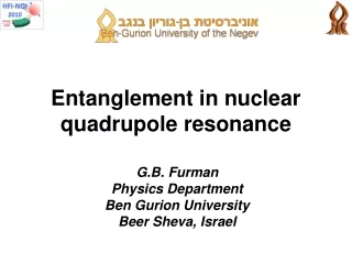 Entanglement in nuclear quadrupole resonance