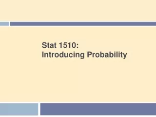 Stat 1510: Introducing Probability
