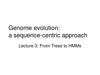 Genome evolution:  a sequence-centric approach