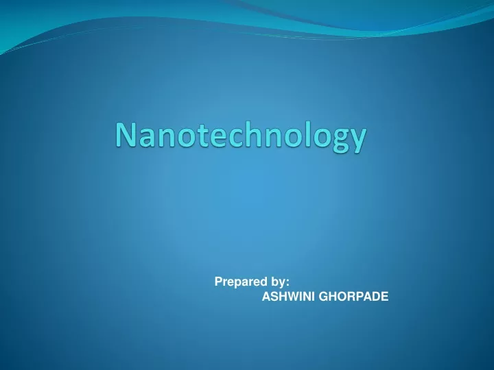 nanotechnology