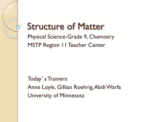 Structure of Matter