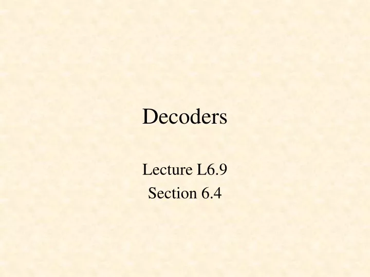decoders