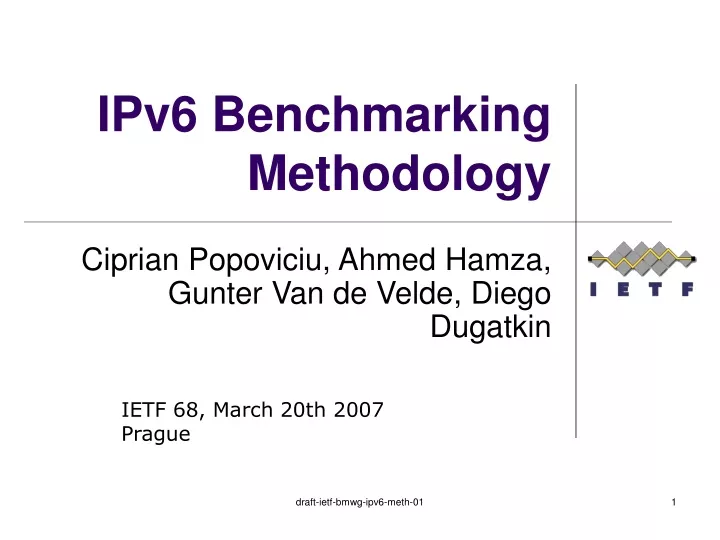 ipv6 benchmarking methodology