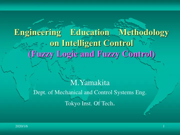 engineering education methodology on intelligent control fuzzy logic and fuzzy control