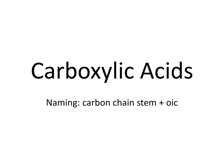 carboxylic acids