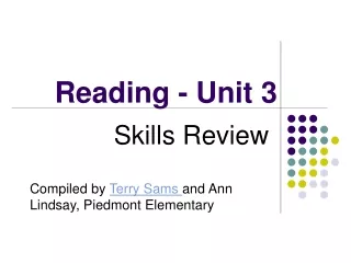 Reading - Unit 3