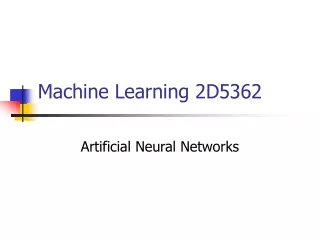 Machine Learning 2D5362