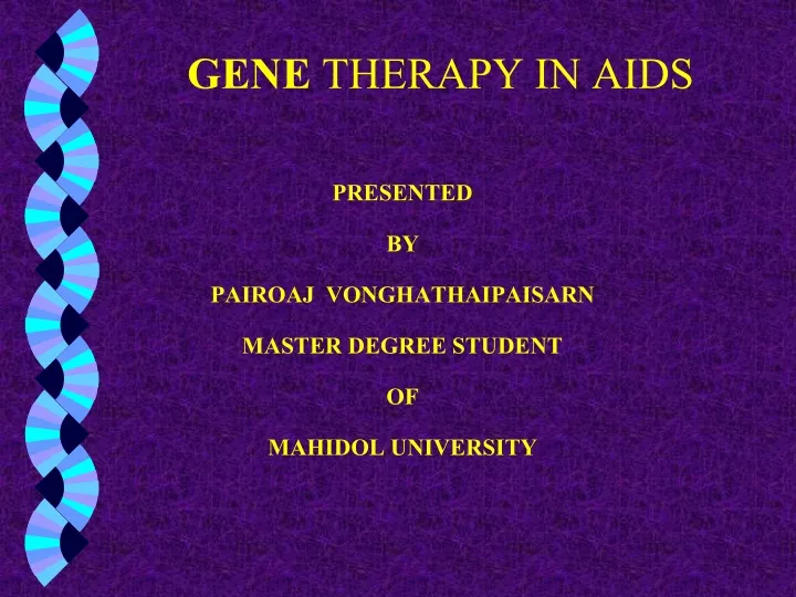 gene therapy in aids