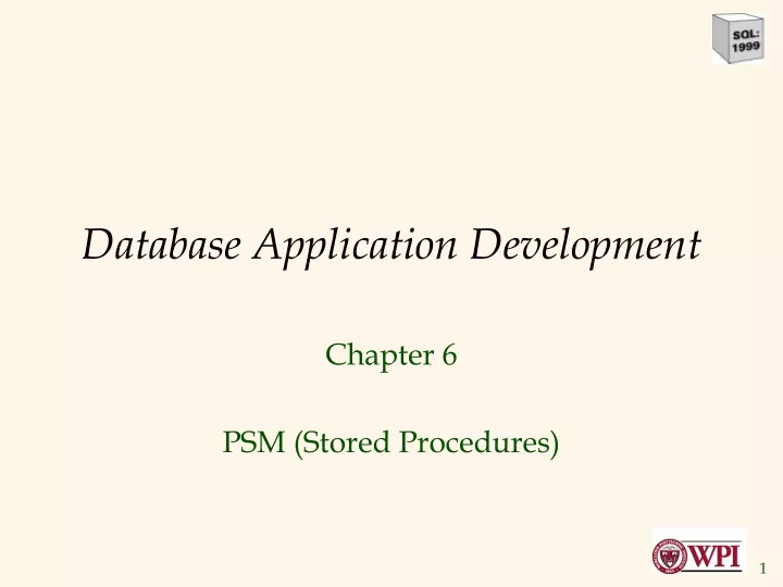 database application development