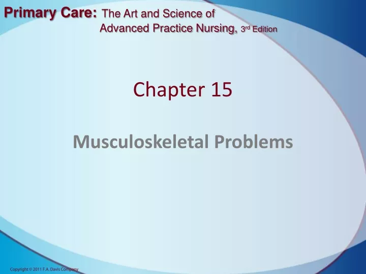 chapter 15 musculoskeletal problems