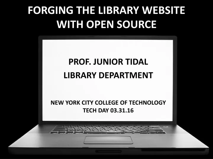 forging the library website with open source