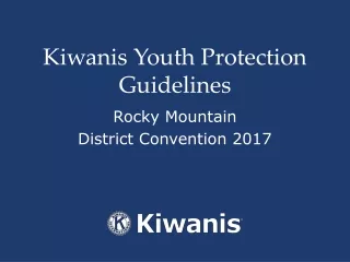 Kiwanis Youth Protection Guidelines
