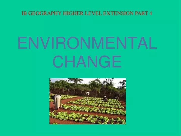 environmental change