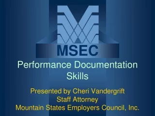 Performance Documentation Skills
