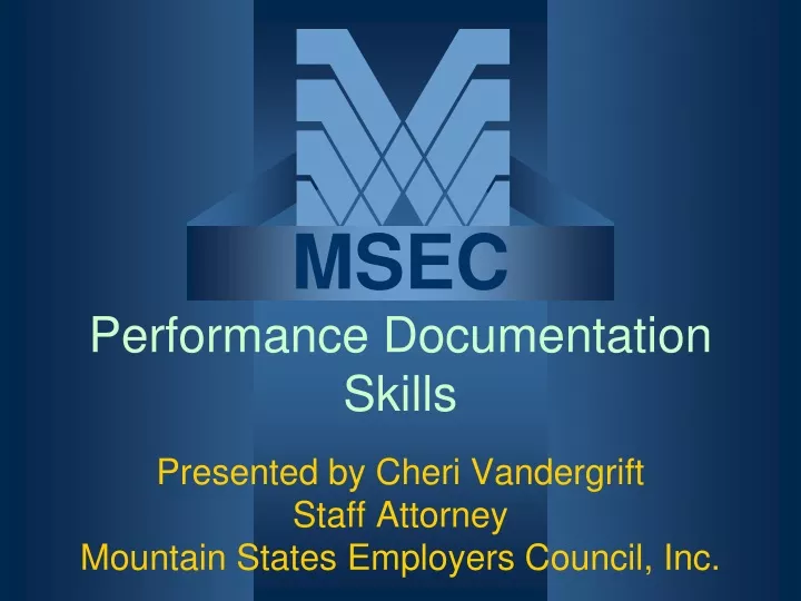 performance documentation skills