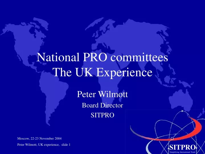 national pro committees the uk experience