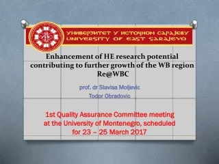 Enhancement of HE research potential contributing to further growth of the WB region   Re@WBC