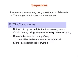 Sequences