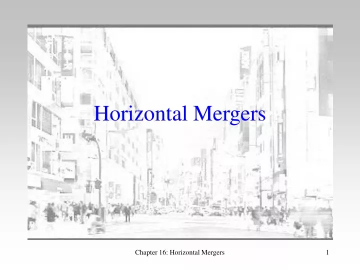 horizontal mergers