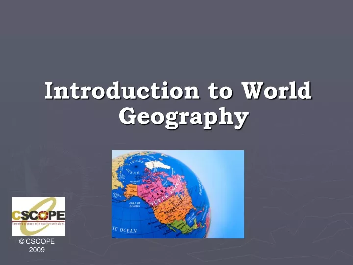introduction to world geography